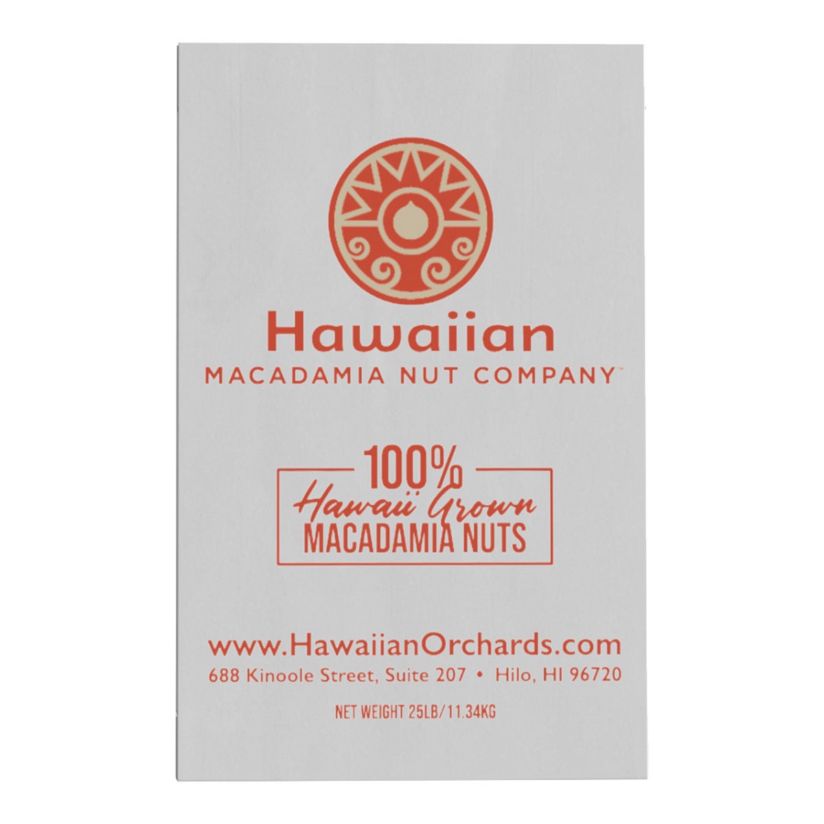 Hawaiian Macadamia Co. Style 6 Medium Diced Net WT 25 LB - Image 1