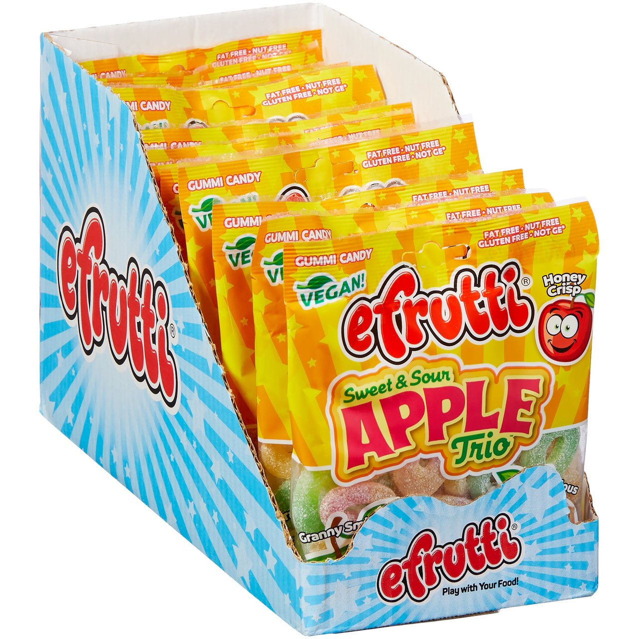 E. Frutti Apple Trio Gummy Candy, 12 CT / 3.5 oz