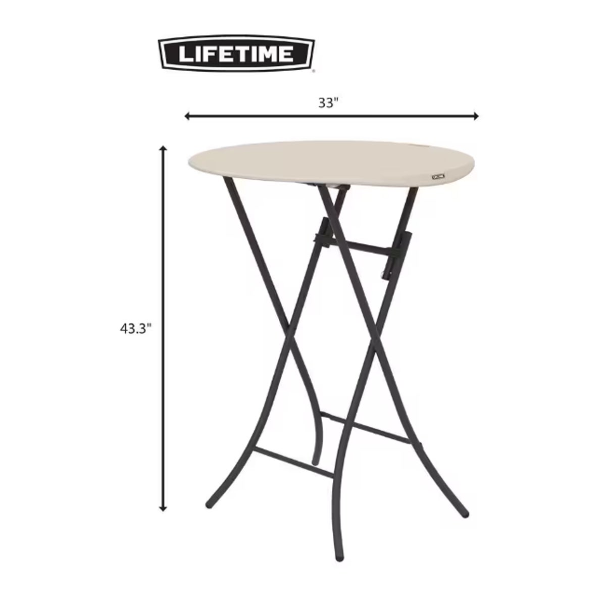 Lifetime 33" Round Bistro Folding Table