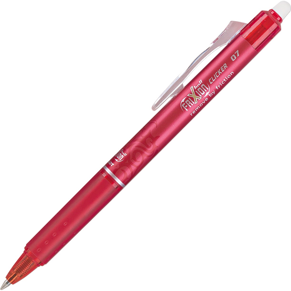 Pilot FriXion Clicker Erasable Retractable Gel Pens, Red Ink, Fine Point 0.7mm, 12-Count