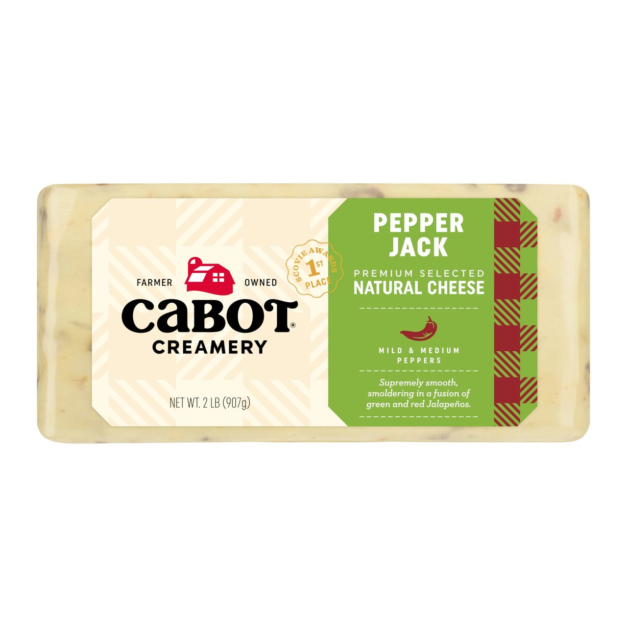 Cabot Pepper Jack Cheese 32 oz (2 lbs) - Image 1