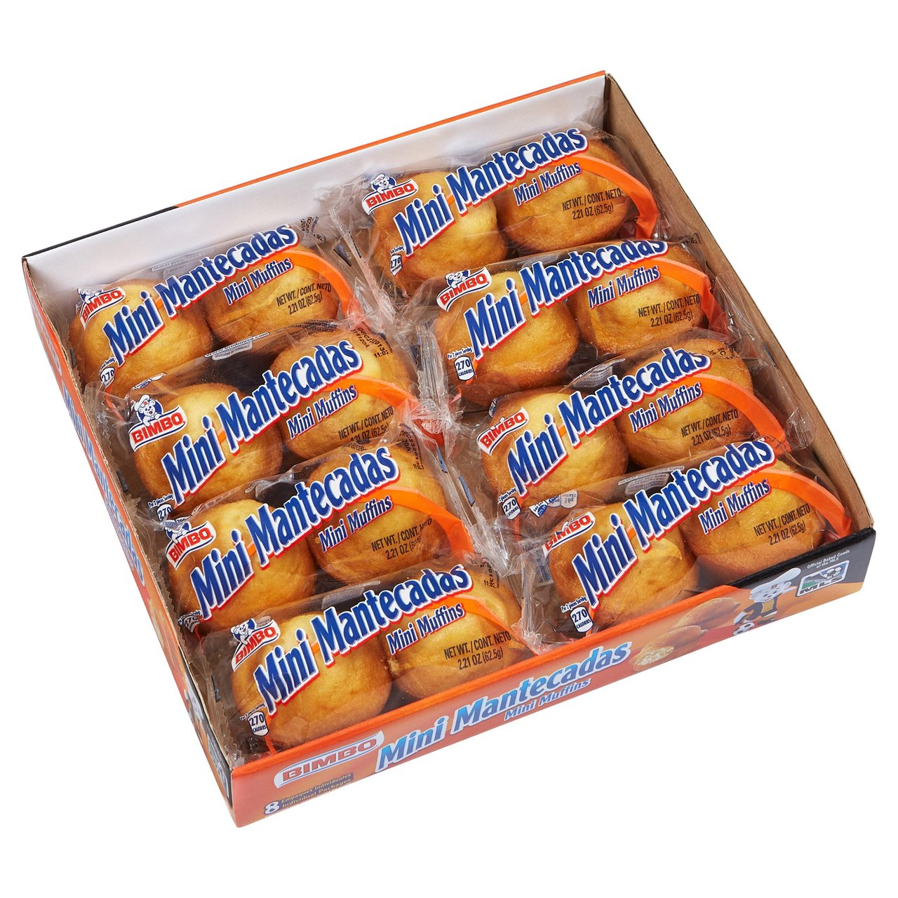 Bimbo Mini Mantecadas, Vanilla, 2.21 oz, 8 CT - Image 1