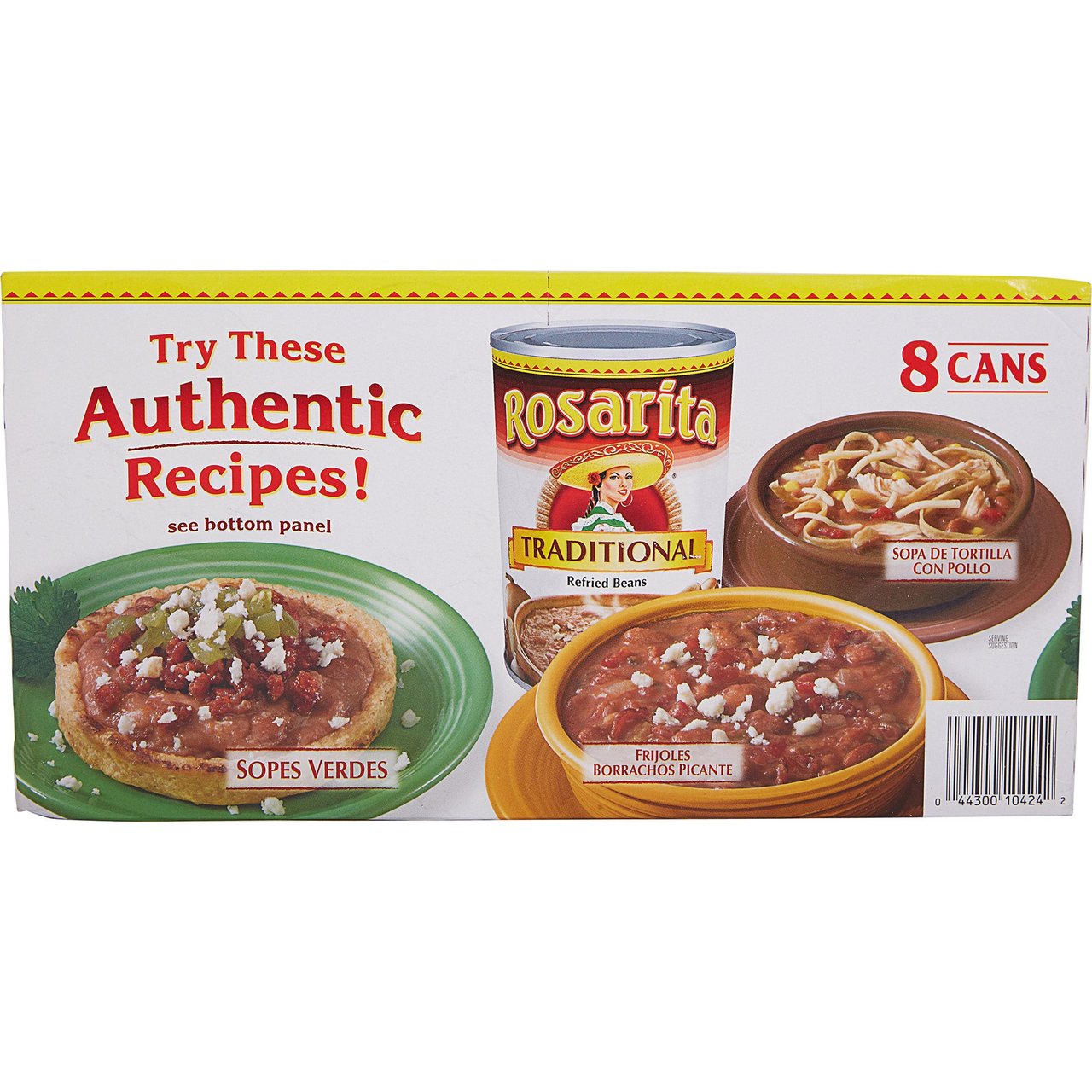Rosarita Traditional Refried Beans, 8 Pack, 16 Ounces Each - Image 1