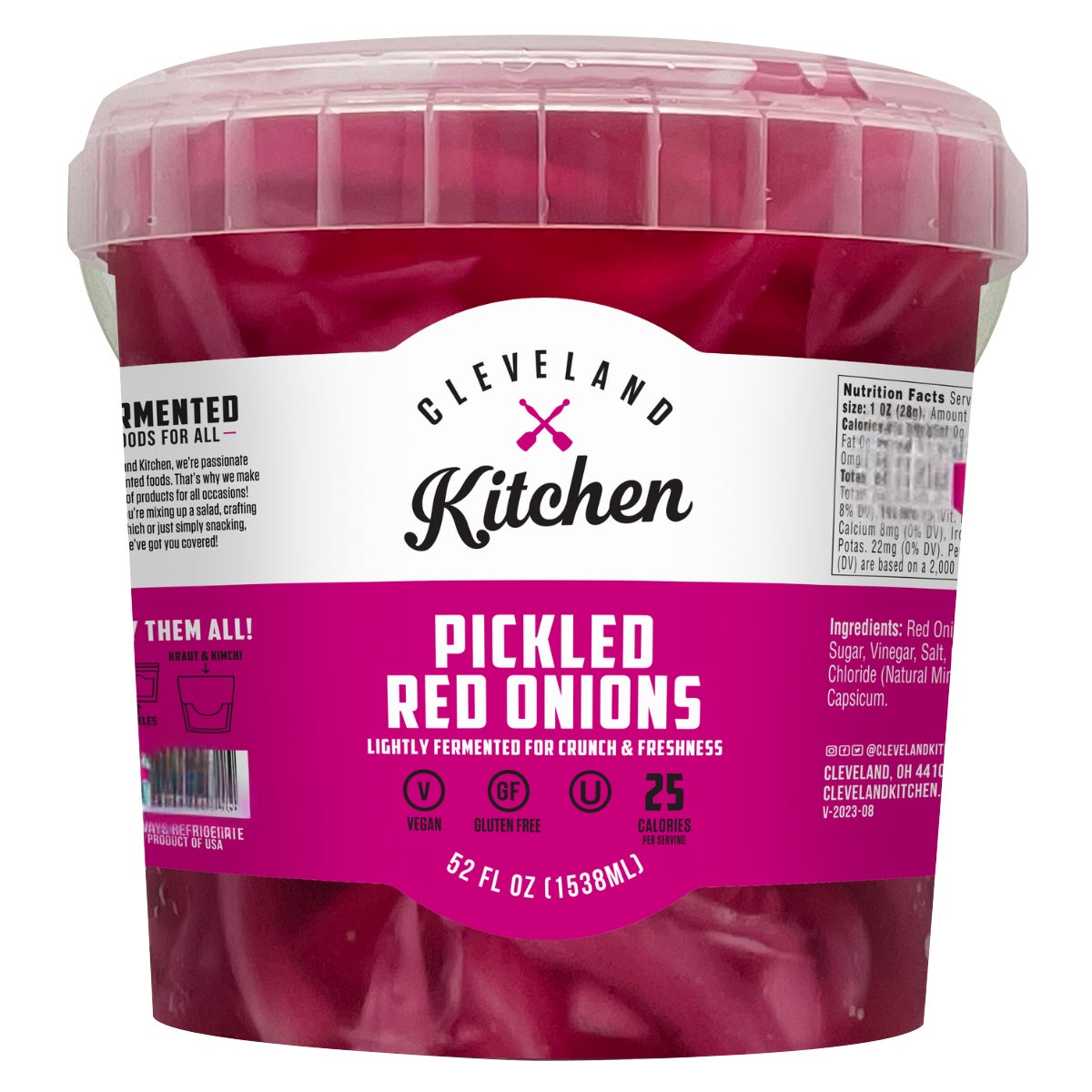 Cleveland Kitchen Pickled Red Onions 52 fl oz - Image 1