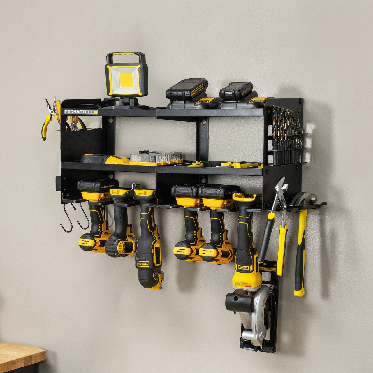 Permasteel Power Tool Organizer with Power Strip - Image 1