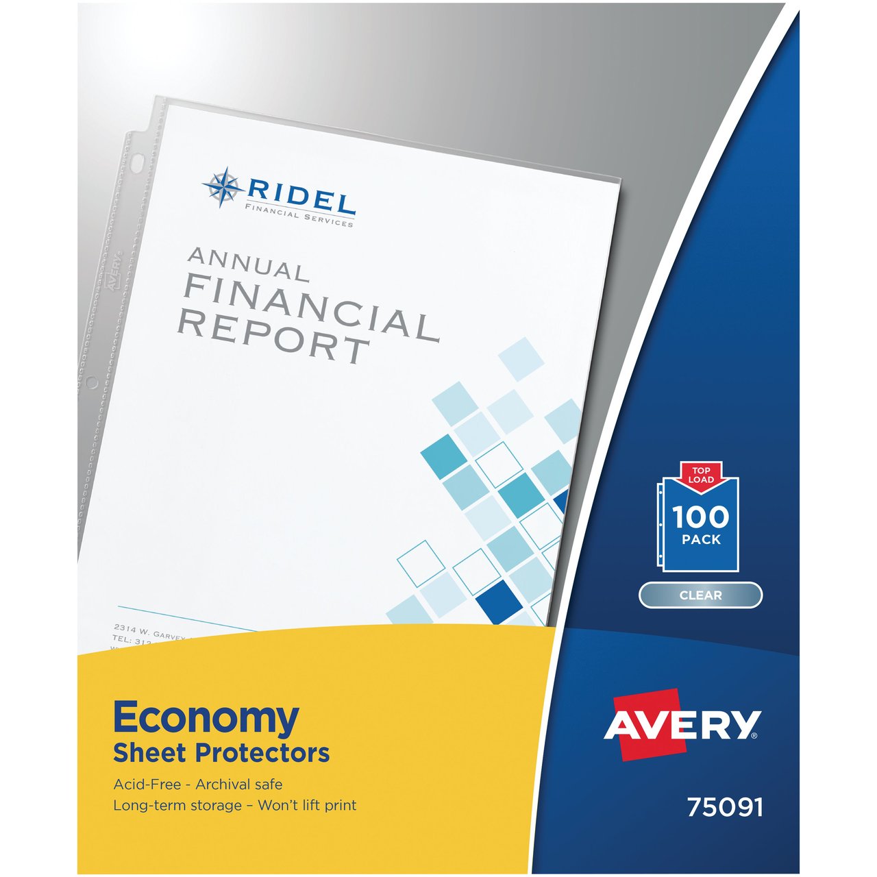 Avery Economy Clear Sheet Protectors, 100 Count - Image 1