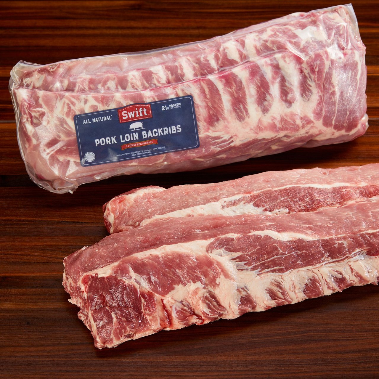 Swift Pork Loin Back Ribs, Per Lb