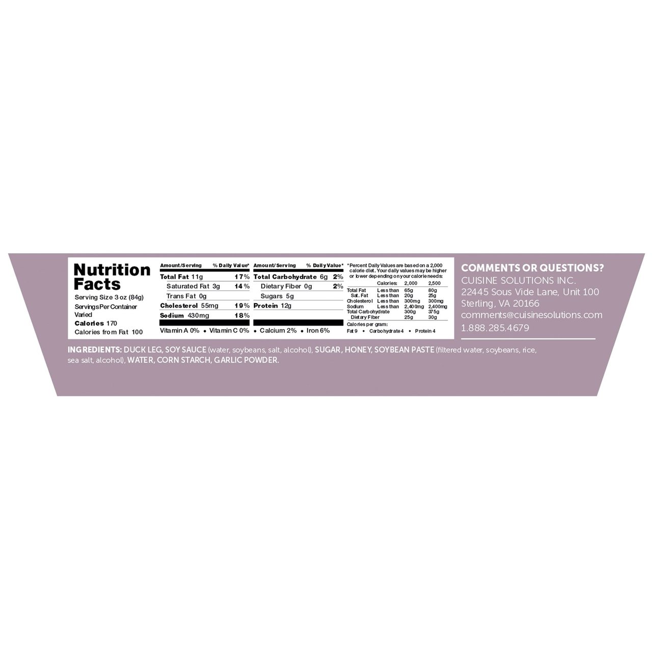 Cuisine Solutions Char Siu Duck Leg (Price Per Lb) - Image 1