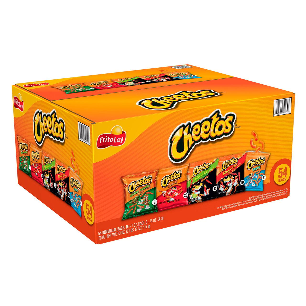 Frito Lay Cheetos Variety Mix, 54 Count - Image 1