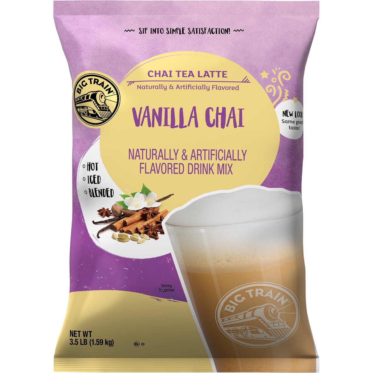 Big Train Vanilla Chai Tea Latte Mix 3.5 lb - Image 1