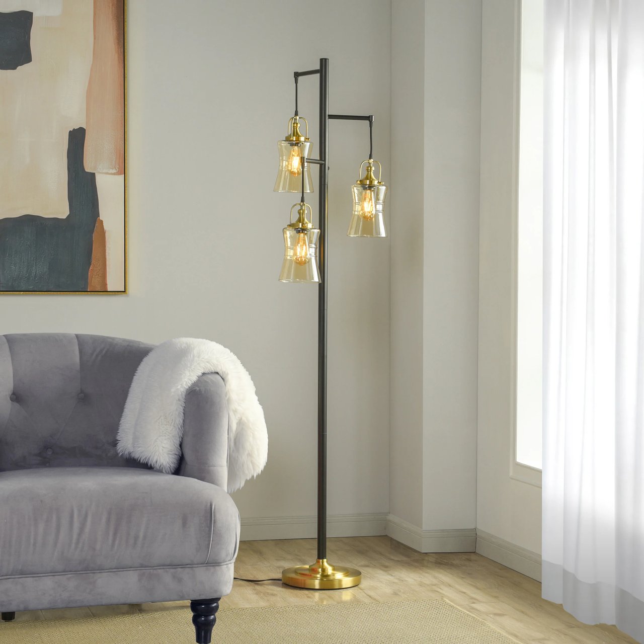 StyleCraft Arden 3-Light Floor Lamp - Image 1