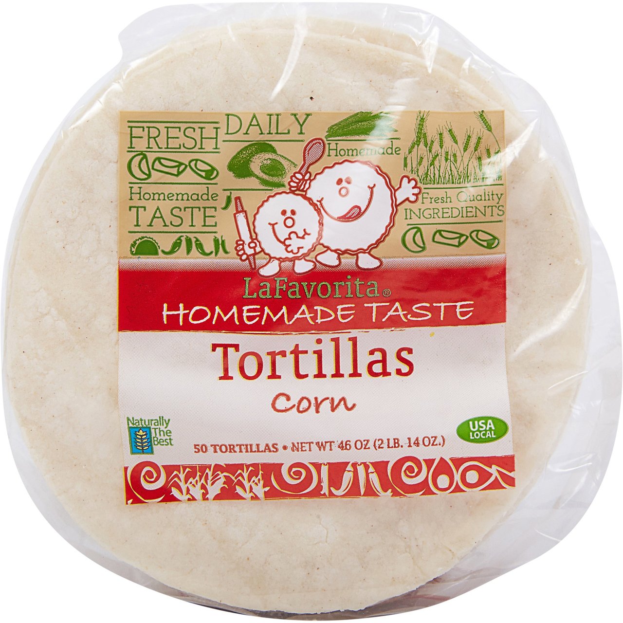 La Favorita Corn Tortillas, 2 x 50 Count, 92 oz - Image 1