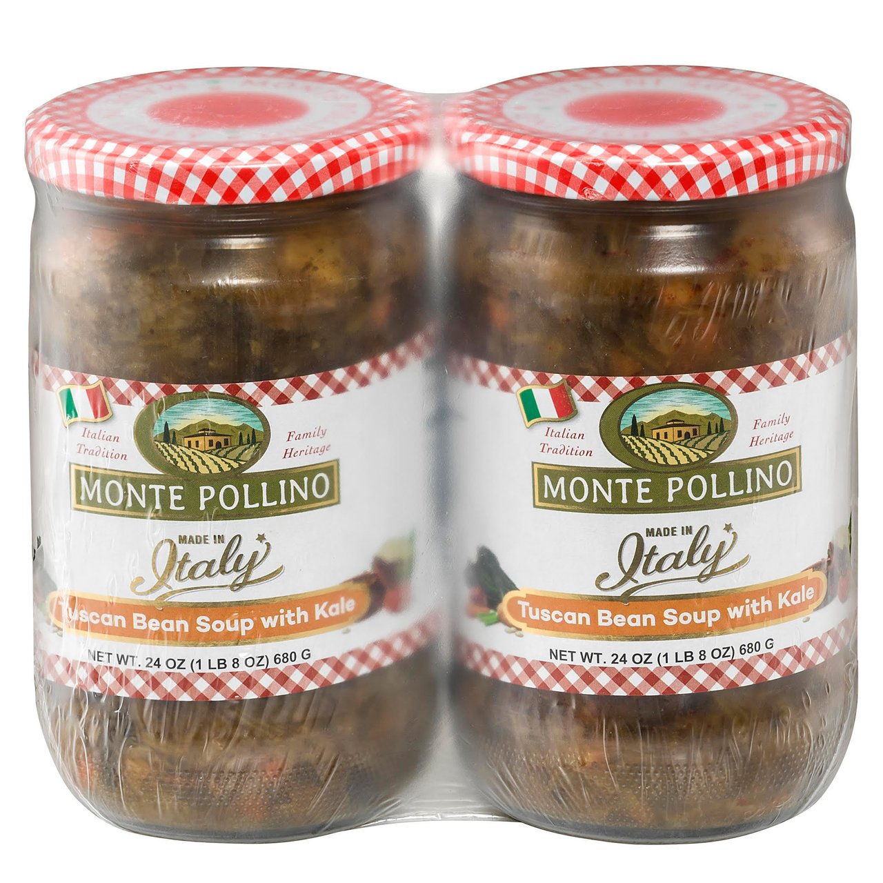 Monte Pollino Tuscan Bean Soup with Kale, 2-Pack 24 oz Jars - Image 1