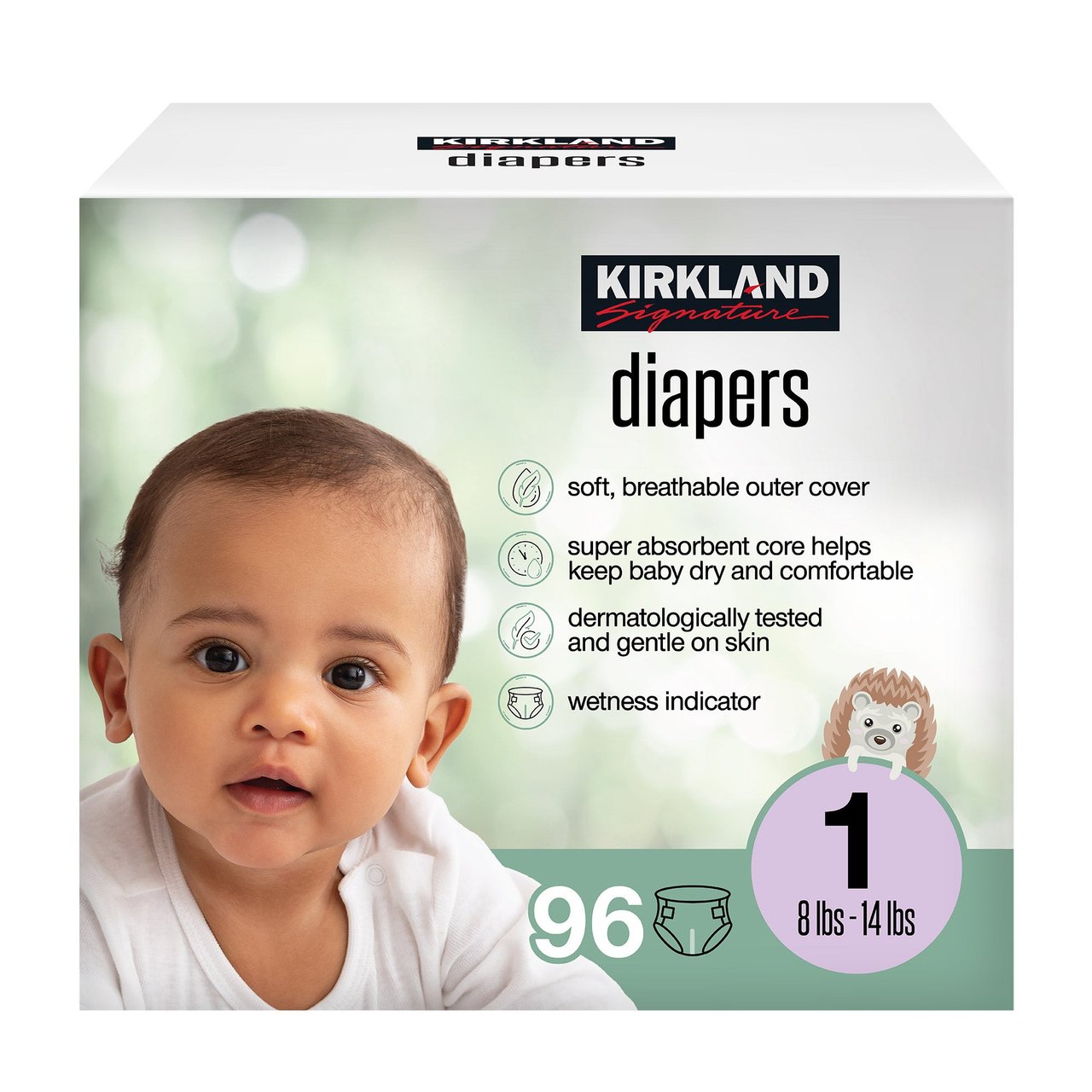 Kirkland Signature Diapers Size 1, 96 Count - Image 1