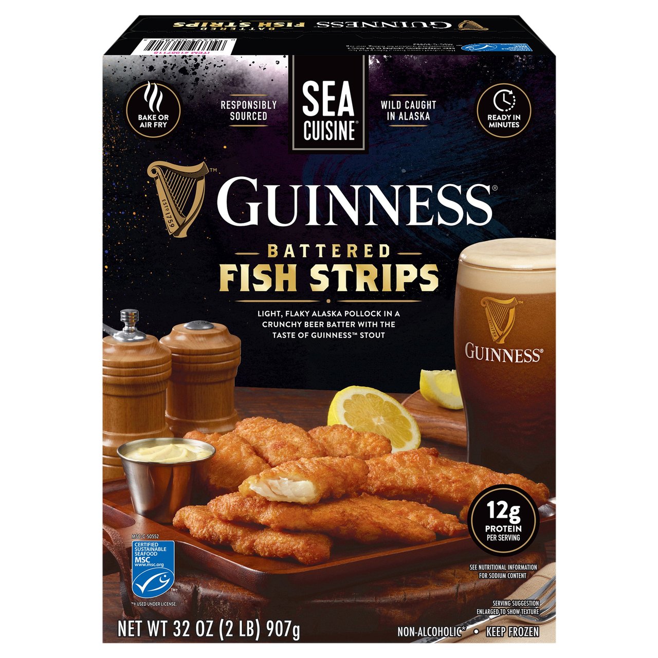 Sea Cuisine Guinness Battered Fish Strips, 2 lbs - Image 1
