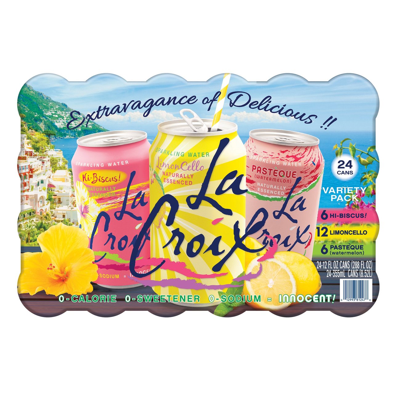 LaCroix Limoncello Variety Pack, 24 Count, 12 fl oz Cans - Image 1