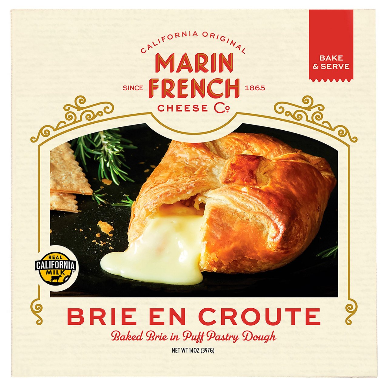 Marin French Brie en Croute 14 oz - Image 1