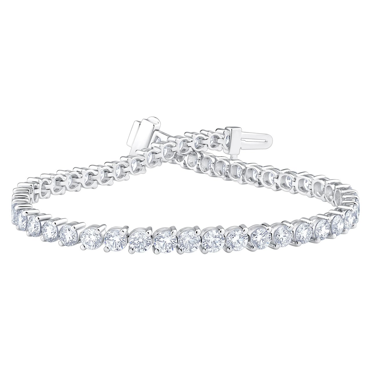 14kt White Gold VS2 I 6.00ctw Round Diamond Tennis Bracelet - Image 1