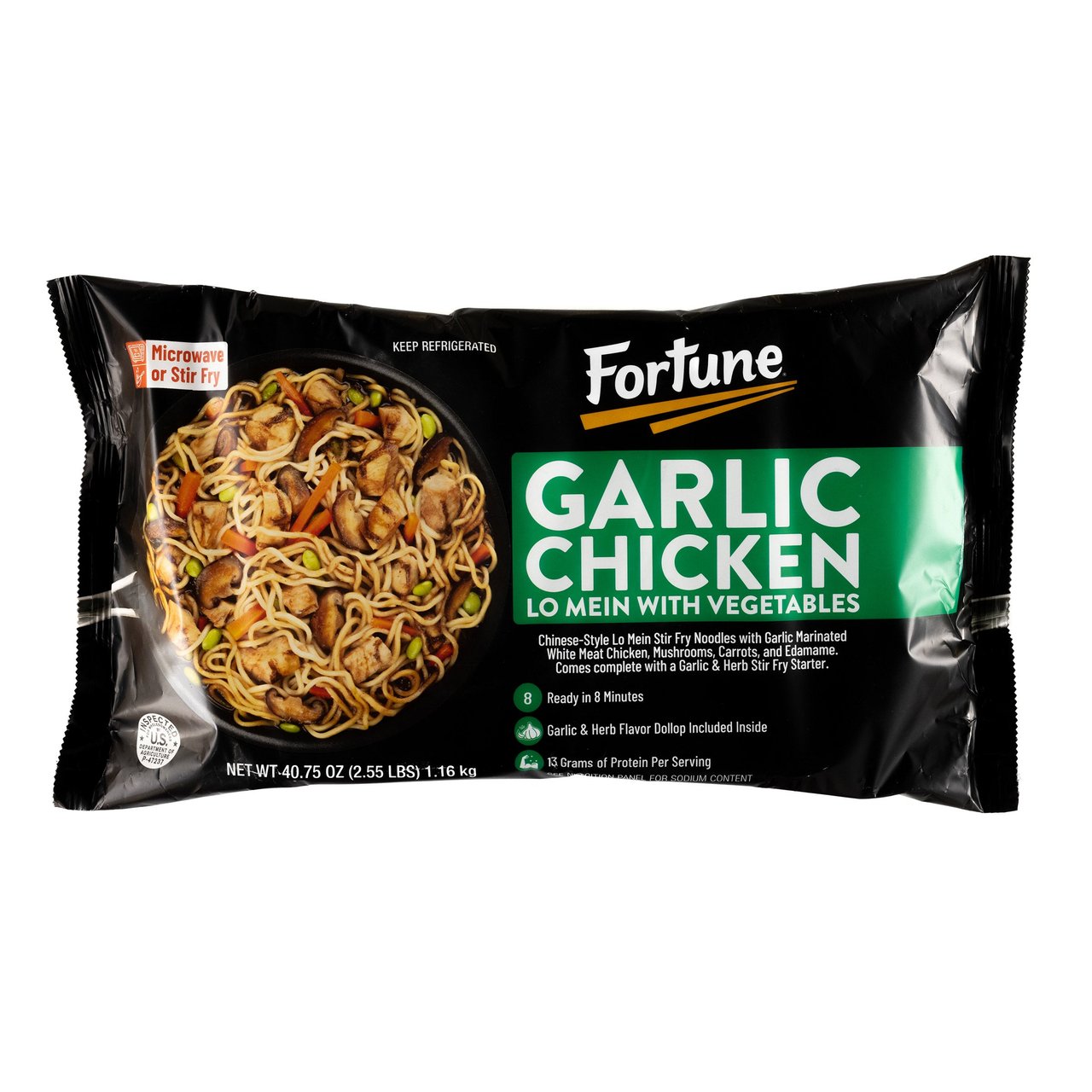 Fortune Garlic Chicken Lo Mein with Vegetables, 40 oz (2.5 lb) - Image 1