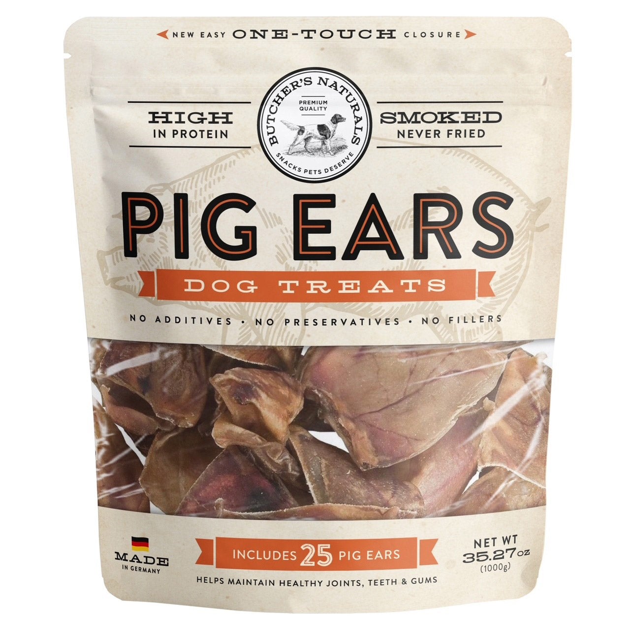 Butchers Naturals Pig Ears 25 CT - Image 1