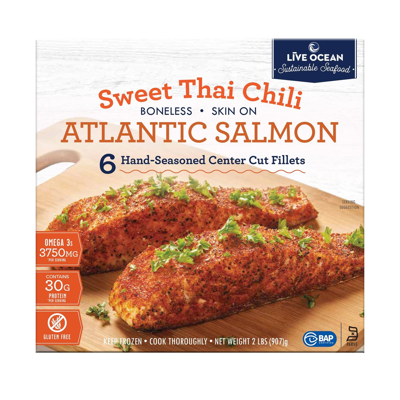Live Ocean Sweet Thai Chili Atlantic Salmon 2 lbs - Image 1