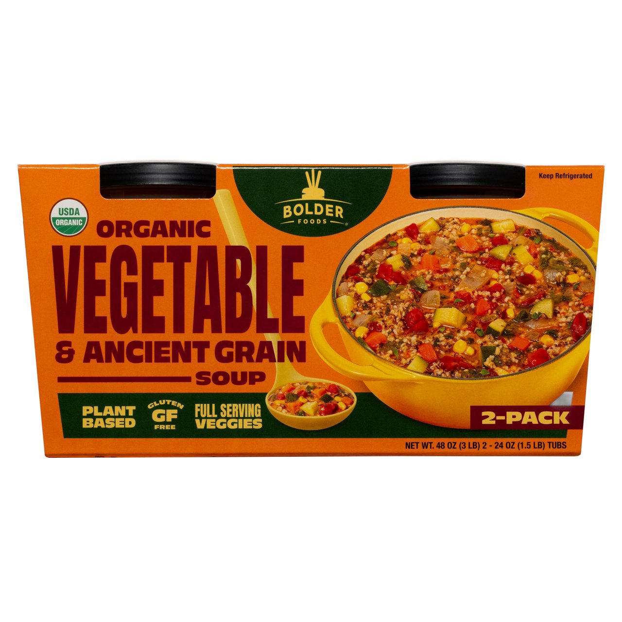 Boulder Organic Vegetable and Ancient Grain Soup, 24 oz, 2-Count - Image 1