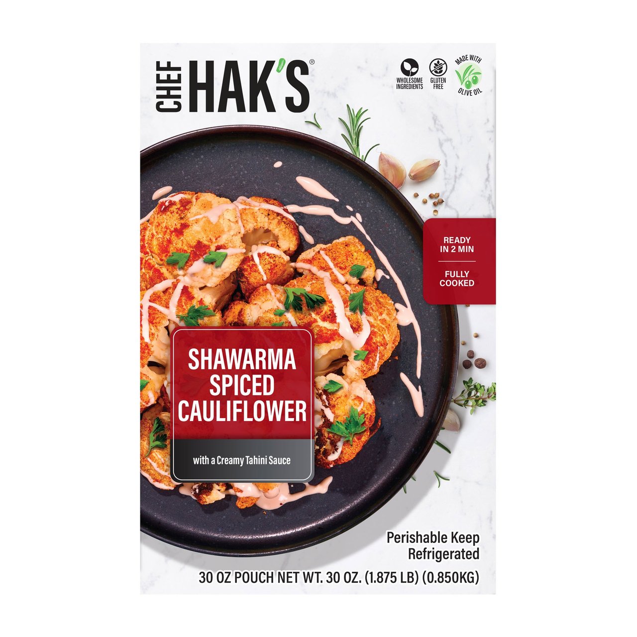 Chef Hak's Shawarma Cauliflower with Tahini Sauce 30 oz - Image 1