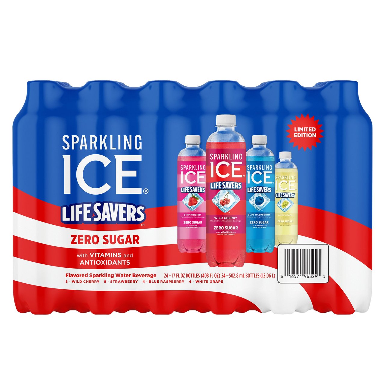 Sparkling Ice Life Savers Sparkling Water Variety Pack, 24 x 17 fl oz - Image 1