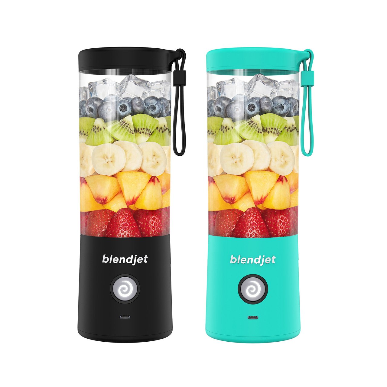 BlendJet 2 Portable Blender, 2-Pack Black and Mint - Image 1