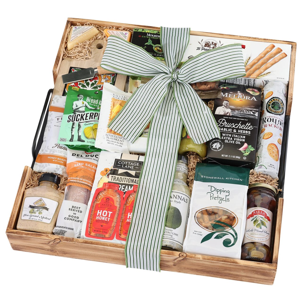 Houdini Wood Tray with Handles, Wood Coaster and Cheese Knife Set 91.73 oz - Image 1