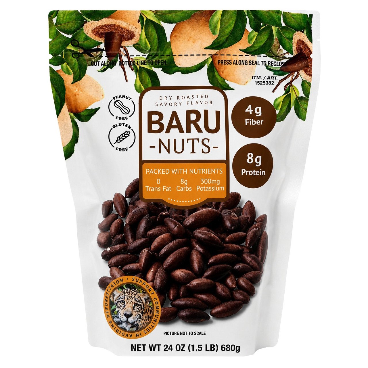 Baru Nuts Dry Roasted 24 Ounce Bag - Image 1
