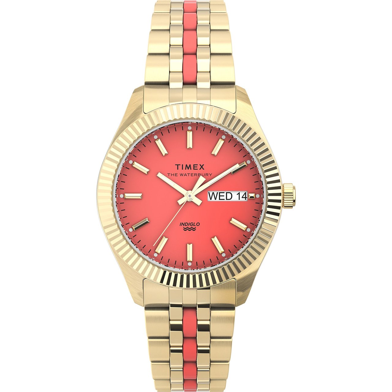Timex Waterbury Legacy Coral Dial Ladies Quartz Watch