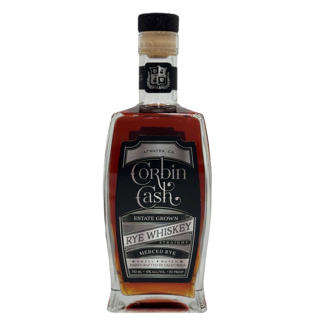 Corbin Cash Merced Rye Whiskey, Atwater, CA 750ML