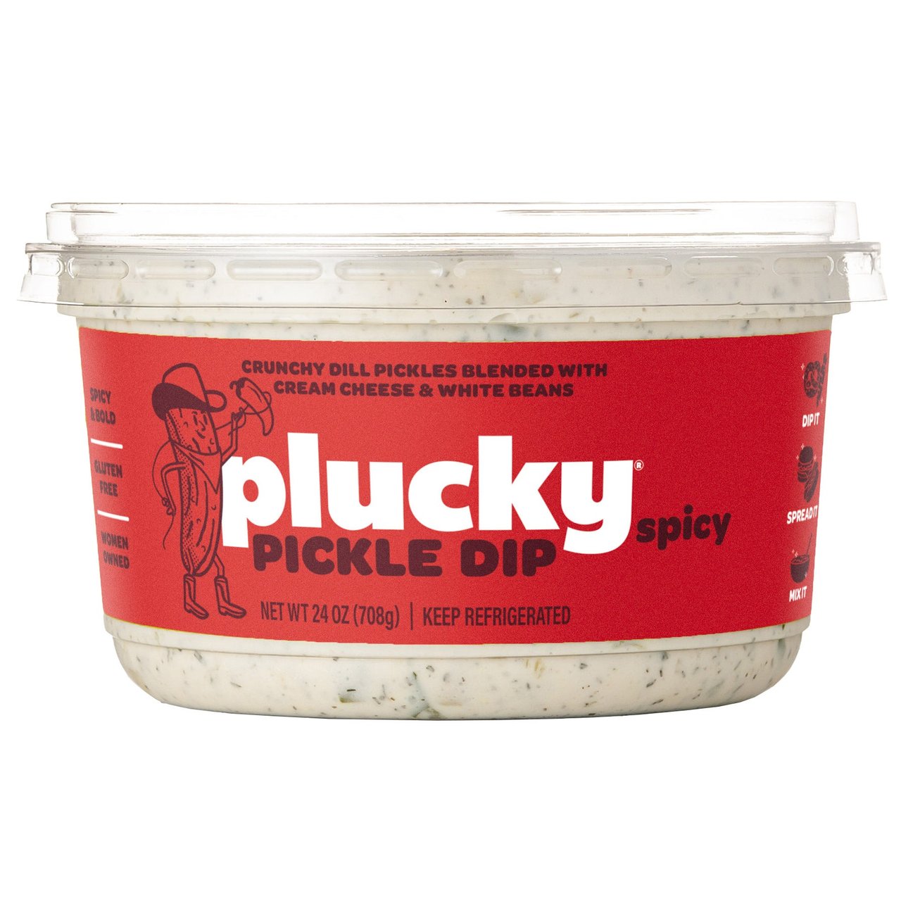 Plucky Pickle Dip Spicy Pickle - 24 Ounces - Image 1