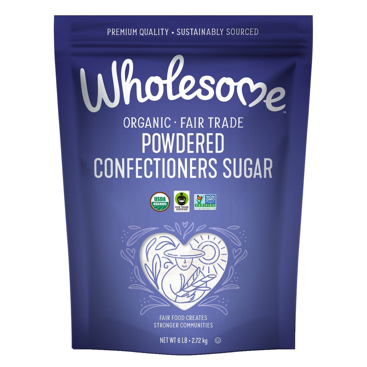 Wholesome Organic Powdered Sugar, 6 lbs - Image 1