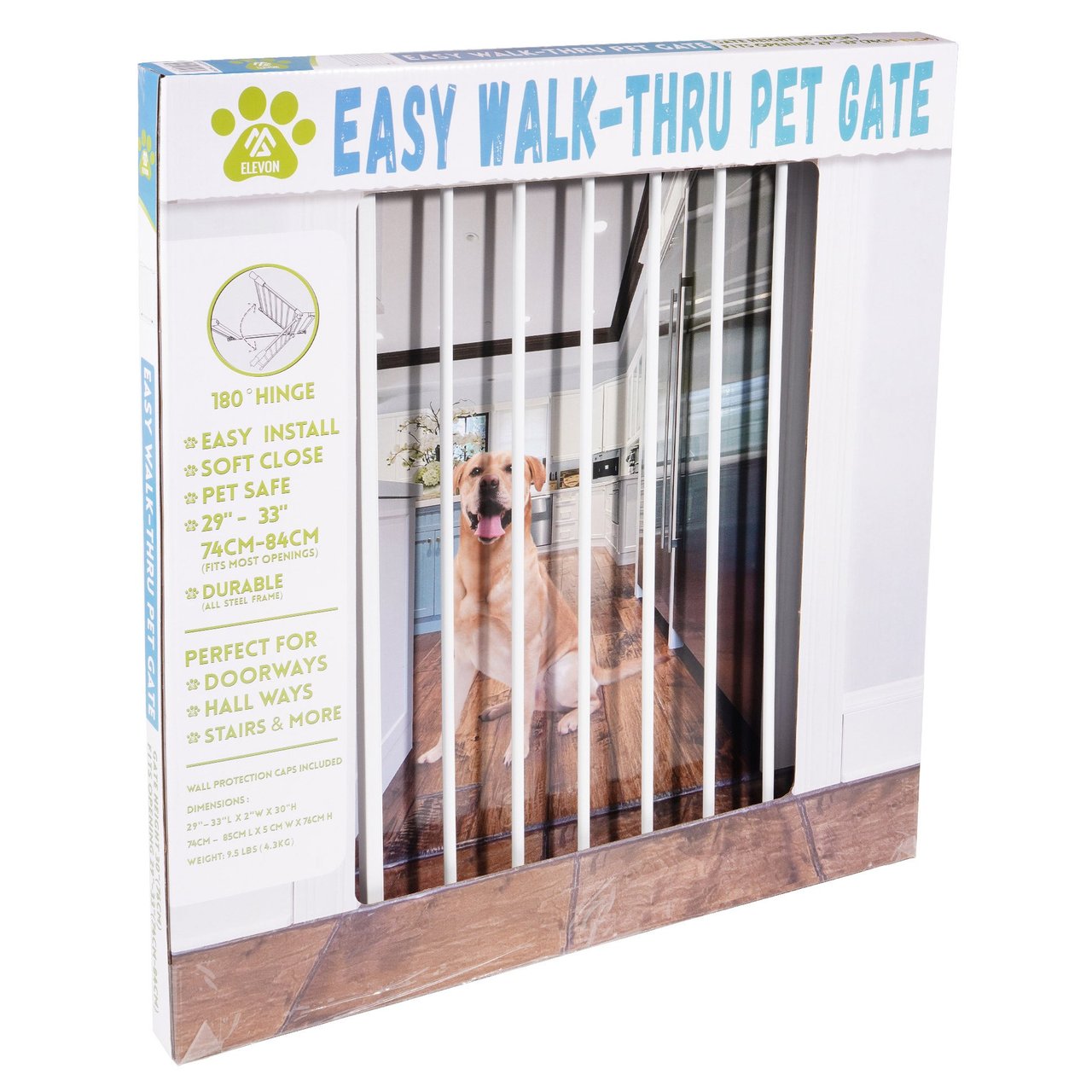 Easy Walk-Thru Pet Gate 29.1" x 33.8"