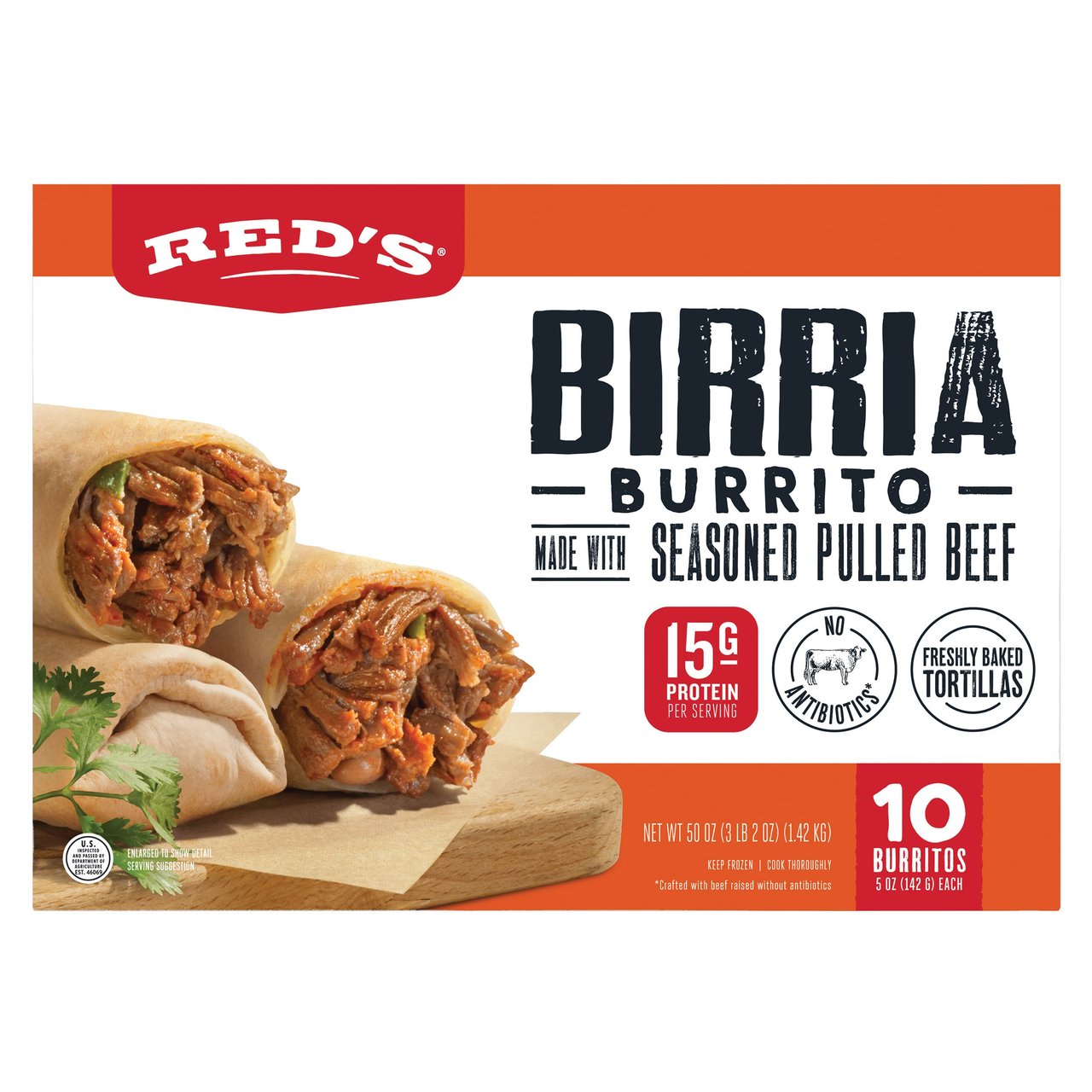 RED'S BIRRIA BURRITO 10/5 OZ (3.125 LBS) - Image 1