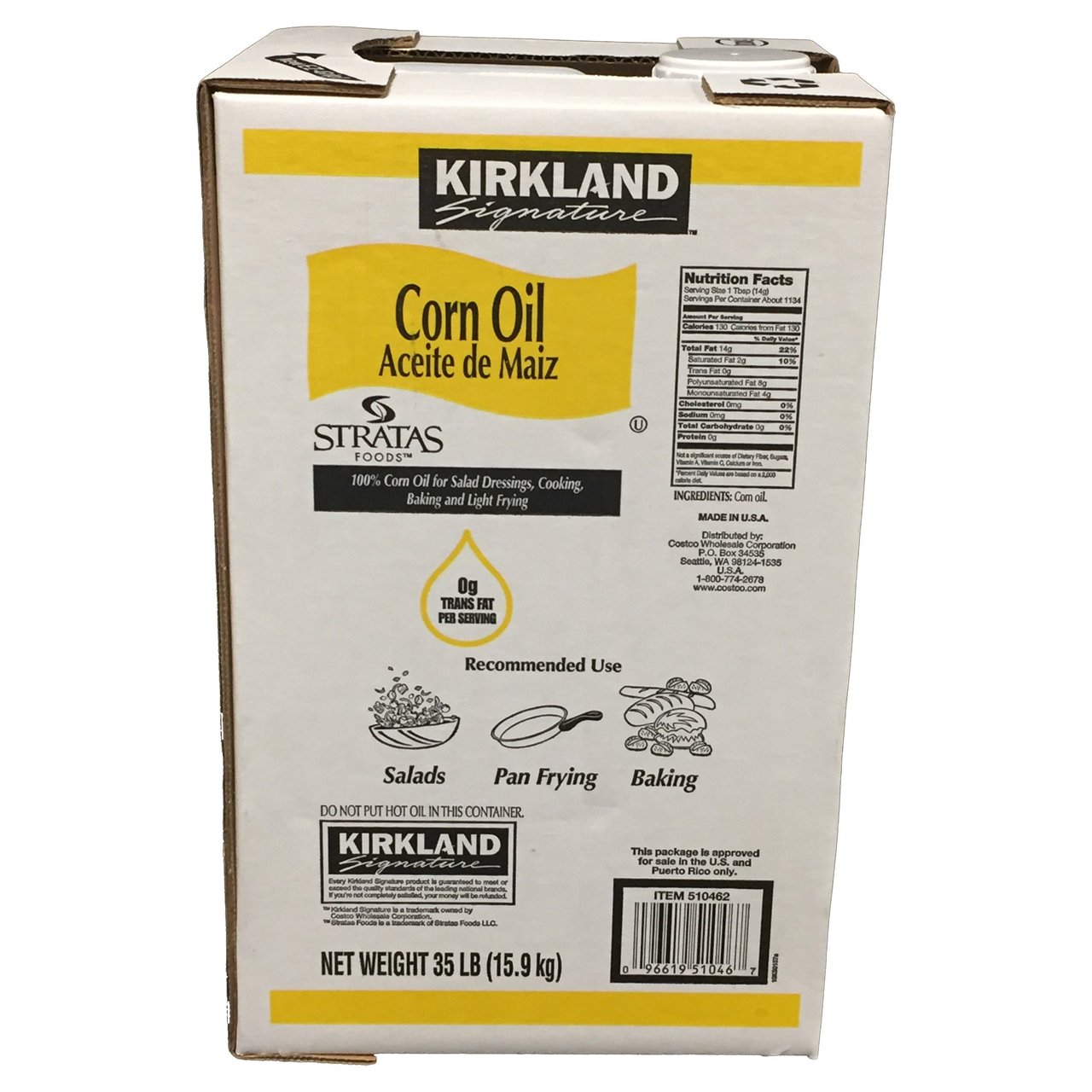 Kirkland Signature Corn Oil 35 Pounds