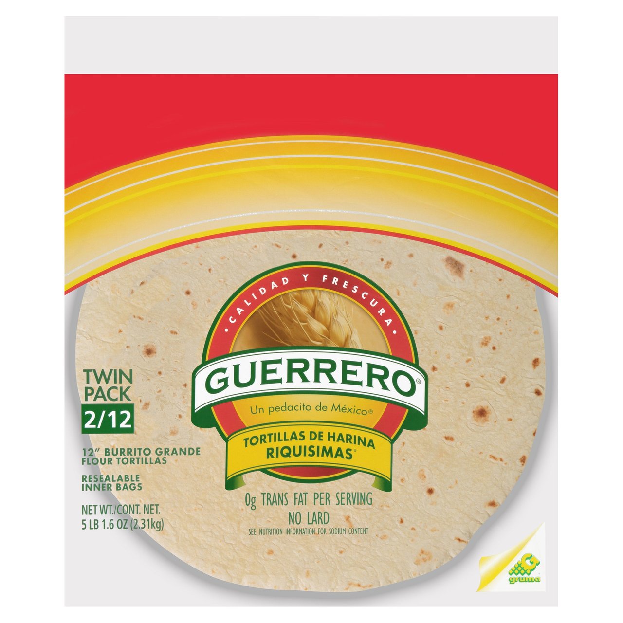 Guerrero 12" Flour Tortillas, 24 Count - Image 1