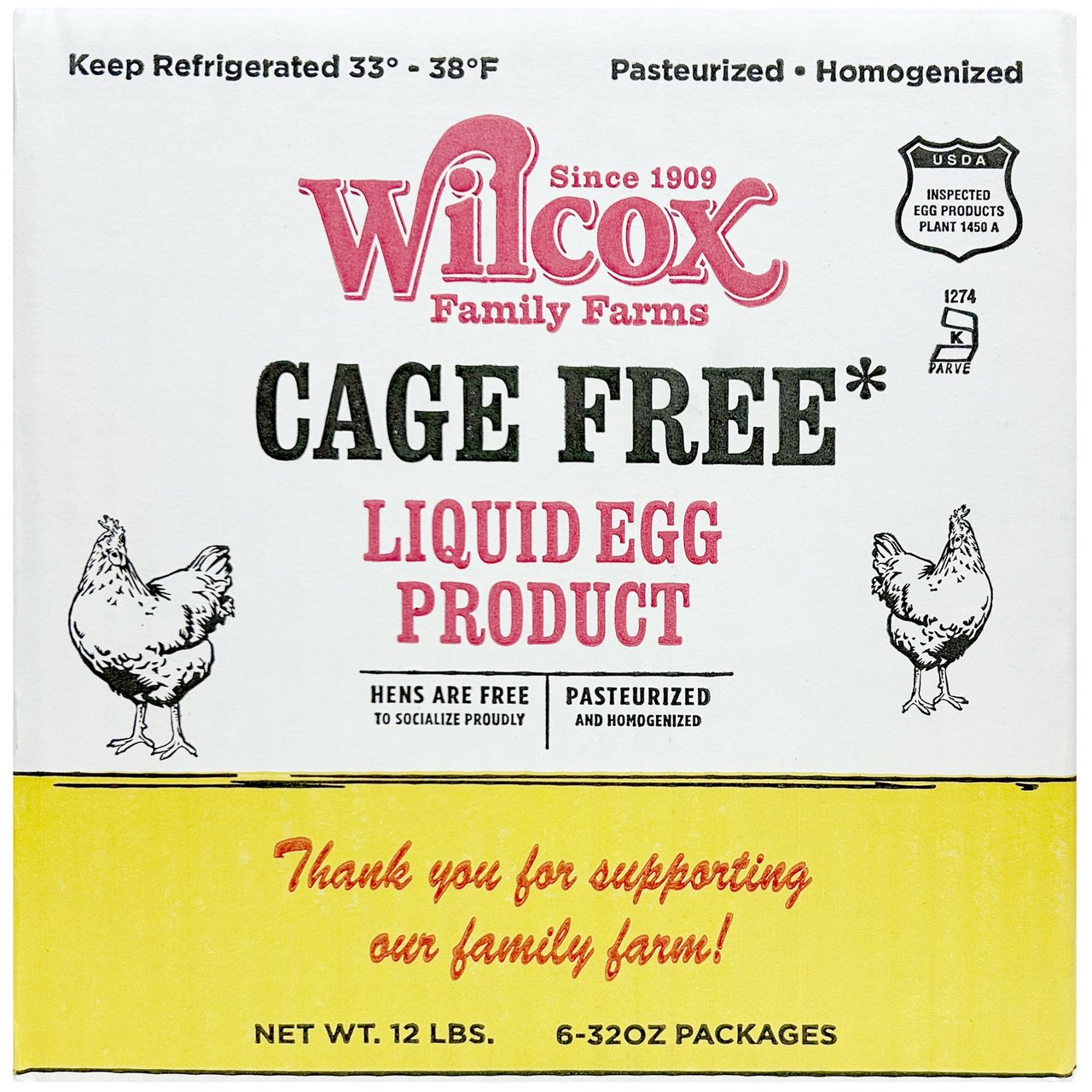 Wilcox Cage Free Whole Liquid Eggs 6/2 lbs - Image 1