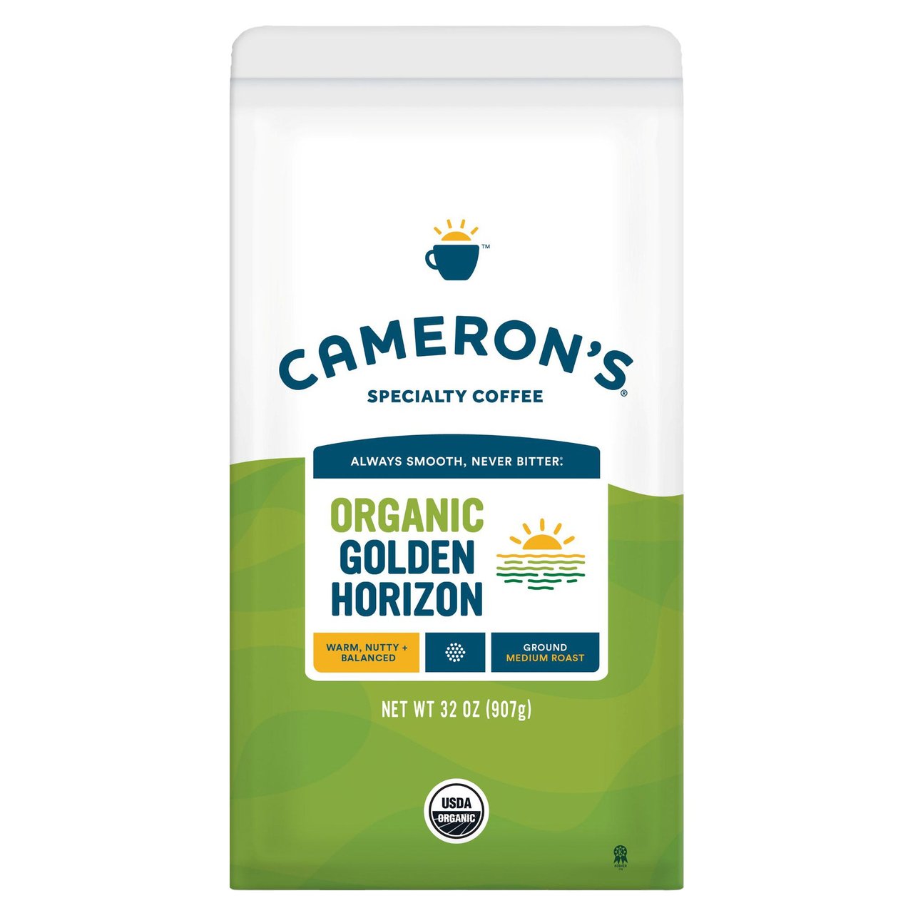 Cameron's Coffee Organic Golden Horizon Ground 2 Pound Bag - Image 1