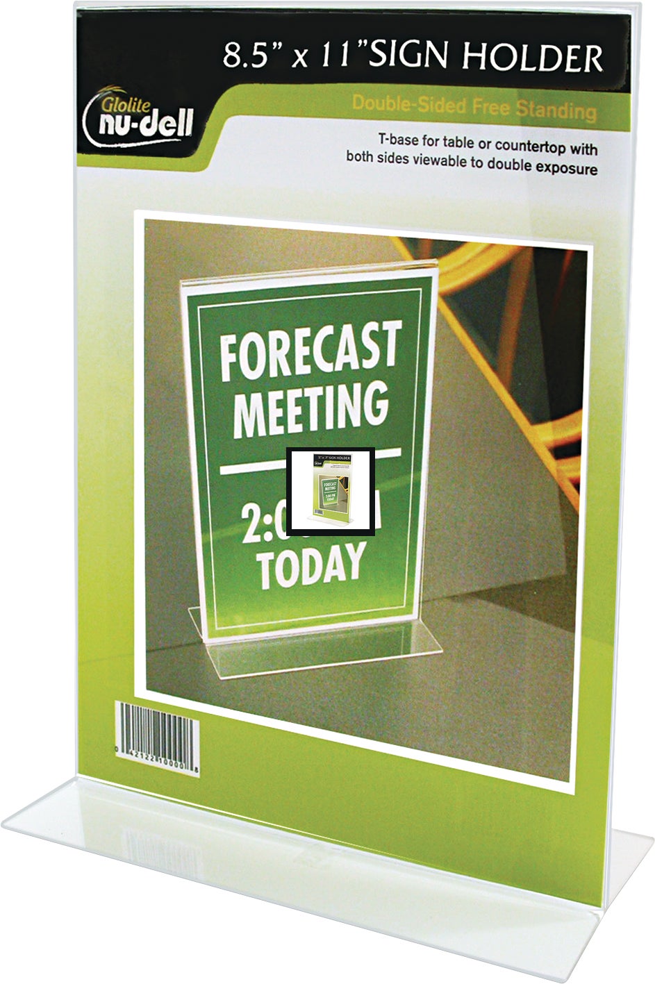 NuDell Clear Sign Stand NUD38020Z 8.5x11
