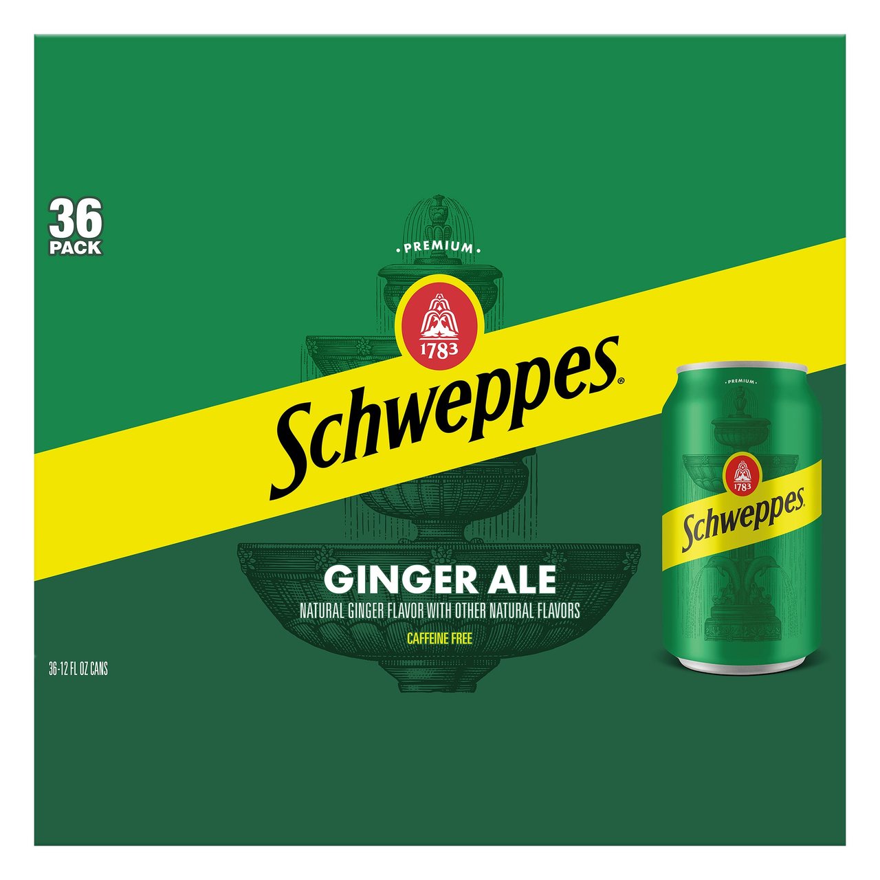 Schweppes Ginger Ale 36/12 fl oz (13.5 Quarts) - Image 1