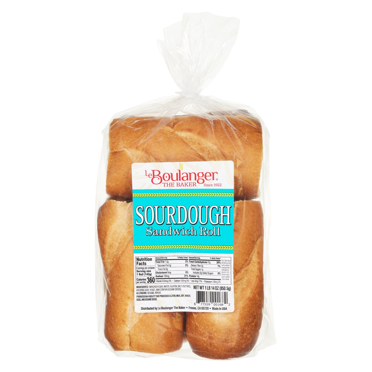 Le Boulanger Sourdough Sandwich Rolls, 6 ct / 8 oz - Image 1