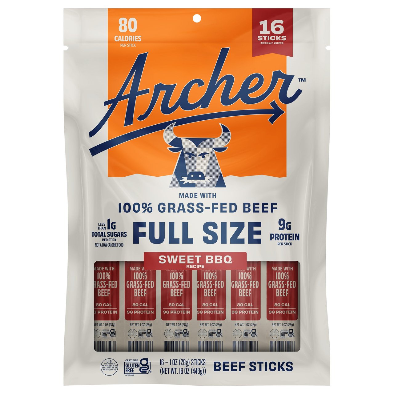 ARCHER SWEET BBQ STICKS 16 OUNCE BAG - Image 1