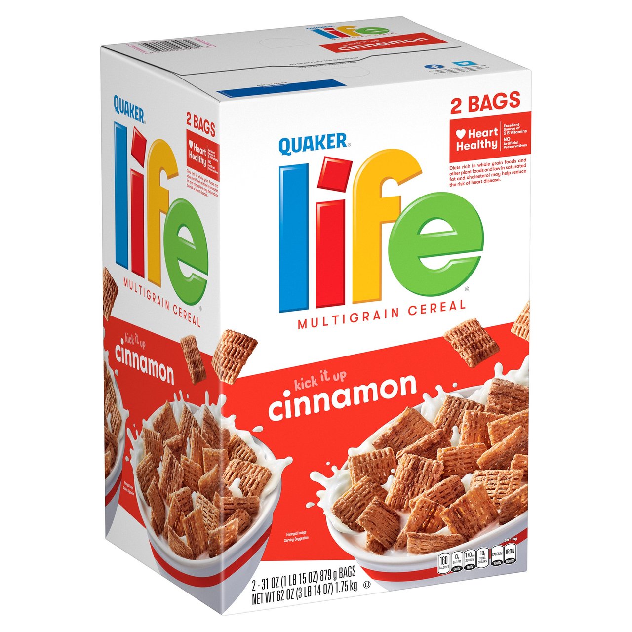 Quaker Cinnamon Life Cereal, 2/31 oz Bags - Image 1