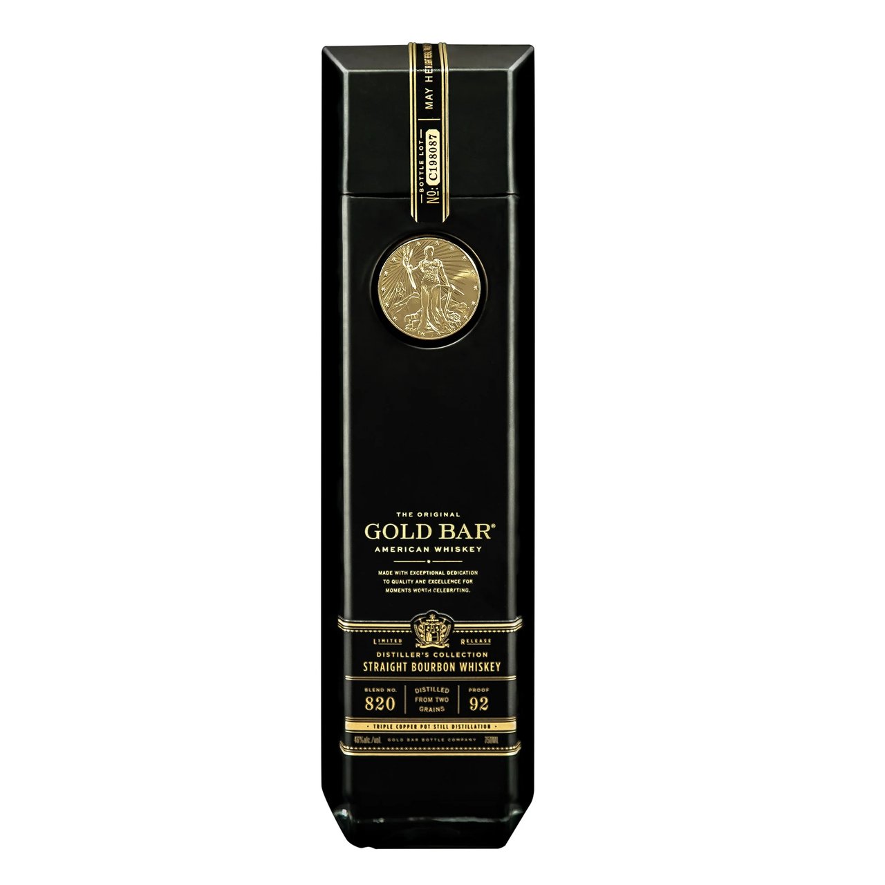 Gold Bar Black Double Cask Straight Bourbon Whiskey 750ML - Image 1
