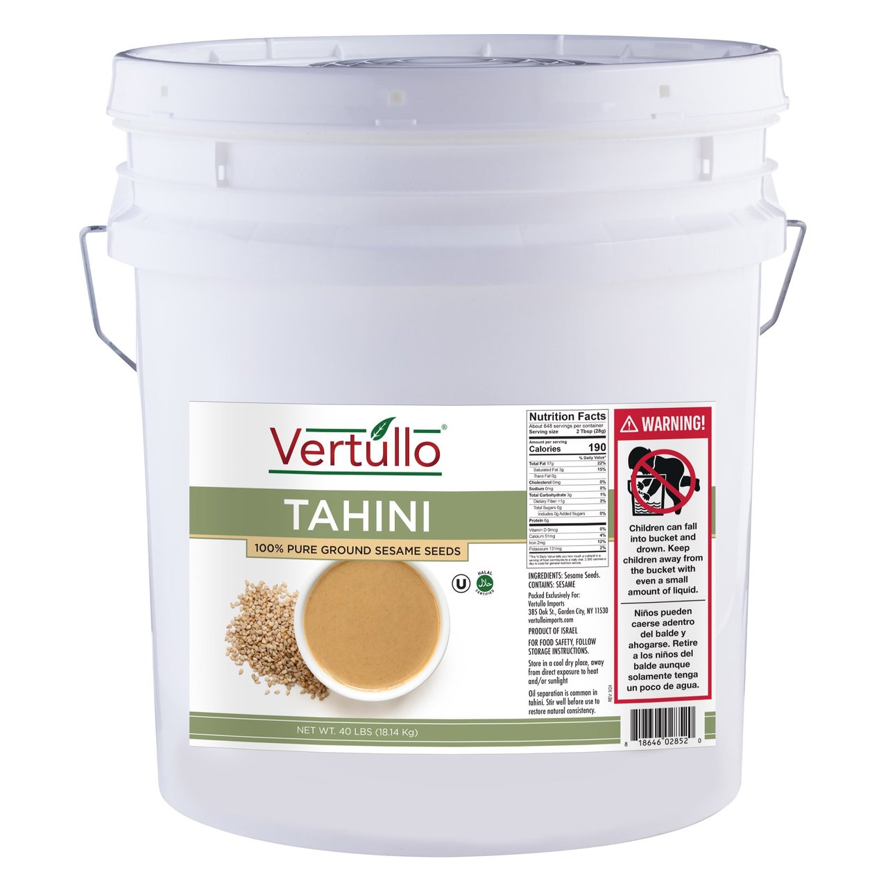 Vertullo Tahini 40 lbs - Image 1