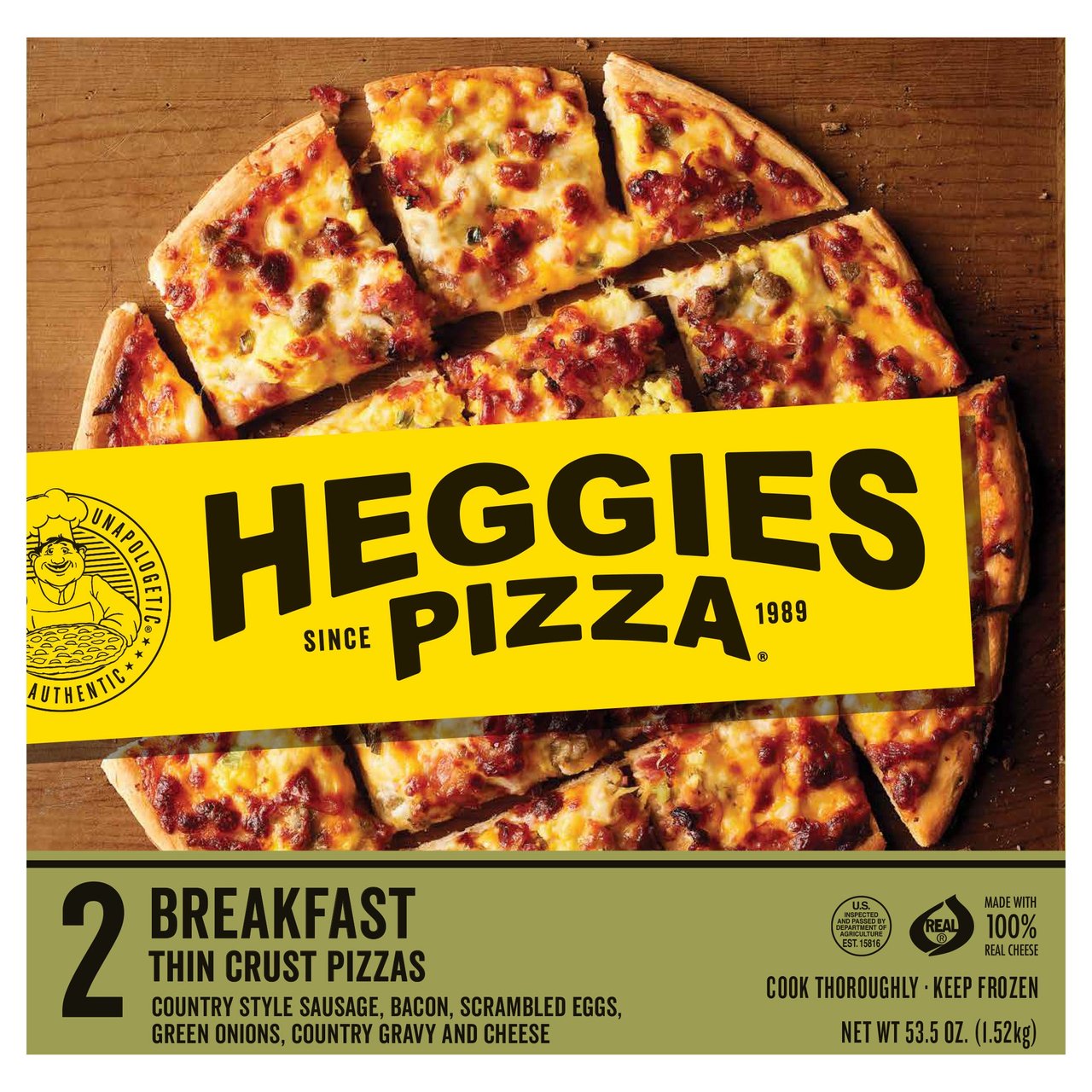 Heggies Pizza Breakfast Pizza 2 Count Box - Image 1