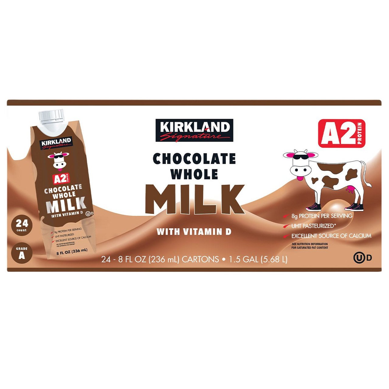 KIRKLAND SIGNATURE A2 CHOCOLATE WHOLE MILK 24 / 8 OZ - Image 1